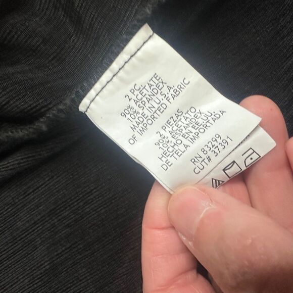 Onyx Nite 2-Piece Evening Dress Jacket Set Black Sparkle 20W - Picture 8 of 8